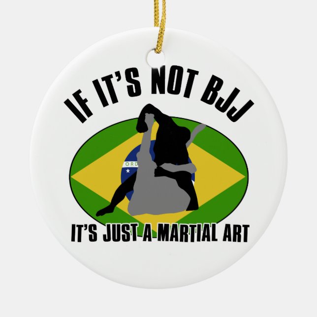 Adorno De Cerámica diseño brasil-jiu-jitsu (Frente)