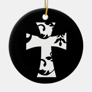 Adorno De Cerámica DISEÑO CRUZADO FLORAL DE moda  