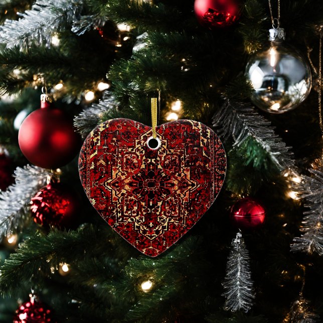 Adorno De Cerámica Diseño de alfombras orientales en rojo oscuro (Subido por el creador)