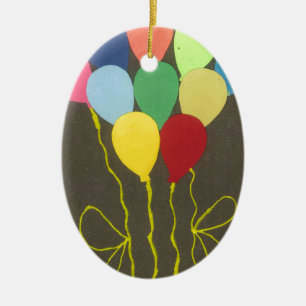 Adorno De Cerámica Diseño de arte gráfico de los globos de cumpleaños