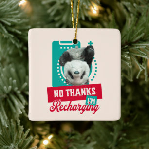 Adorno De Cerámica Diseño de Batería Social Panda Agotado Introvertid