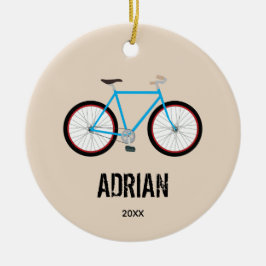 Adorno De Cerámica Diseño de bicicletas Nombre personalizado Año
