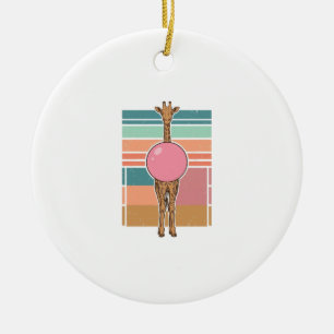 Adorno De Cerámica Diseño de camiseta con grabado de chicle de jirafa