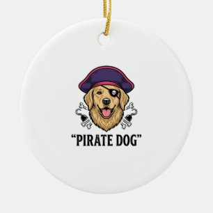 Adorno De Cerámica Diseño de camiseta con grabado vintage de perro pi