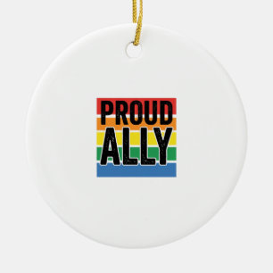 Adorno De Cerámica Diseño de camiseta de apoyo al orgullo vintage Pro