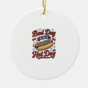 Adorno De Cerámica Diseño de camiseta de comida patriótica vintage di