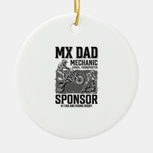 Adorno De Cerámica Diseño de camiseta de compañero de motocross Vinta