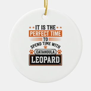 Adorno De Cerámica Diseño de camiseta de época de perro leopardo Cata