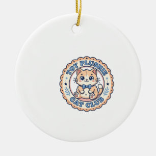 Adorno De Cerámica Diseño de camiseta de gato de peluche de juguete -