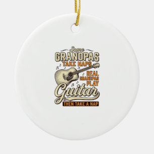 Adorno De Cerámica Diseño de camiseta de grabado vintage de guitarra