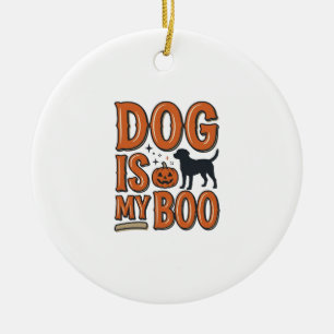 Adorno De Cerámica Diseño de camiseta de Halloween Vintage Dog Is My 