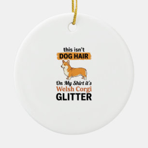 Adorno De Cerámica Diseño de camiseta de Welsh Corgi Glitter divertid
