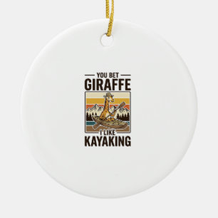 Adorno De Cerámica Diseño de camiseta divertida vintage de kayakismo 