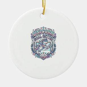 Adorno De Cerámica Diseño de camiseta gráfica retro de Unicorn Goal G
