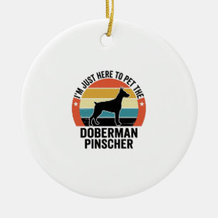 Adorno De Cerámica Diseño de camiseta para amantes de perros Doberman
