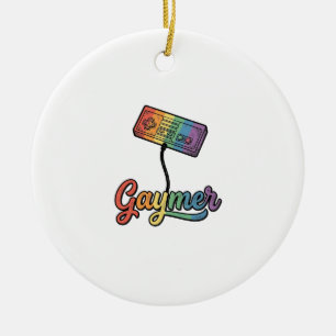Adorno De Cerámica Diseño de camiseta vectorial de Gaymer Rainbow Gam