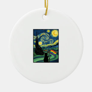 Adorno De Cerámica Diseño de camiseta vectorial de paisaje nocturno d