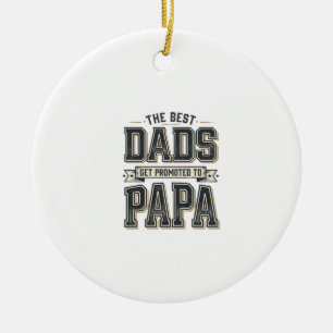 Adorno De Cerámica Diseño de camiseta Vintage Best Dads Promoted To P