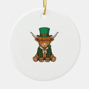 Adorno De Cerámica Diseño de camiseta vintage de trébol irlandés de v