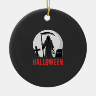 Adorno De Cerámica Diseño de cementerio de la Parca de Halloween
