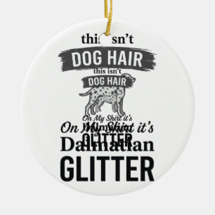 Adorno De Cerámica Diseño de cita de pelo de perro divertido con bril