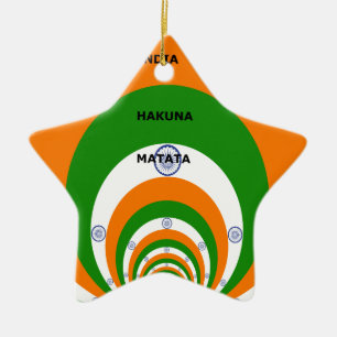 Adorno De Cerámica Diseño de colores de la bandera nacional de la Ind