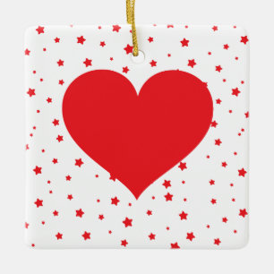 Adorno De Cerámica Diseño de corazón - Personaliza el tuyo