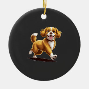 Adorno De Cerámica Diseño de distracción de perro vintage retro amant