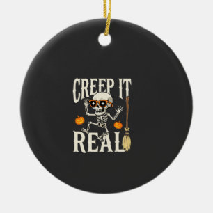 Adorno De Cerámica Diseño de esqueleto bailarín divertido de Hallowee