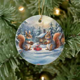 Adorno De Cerámica Diseño de festividades de ardilla por Rich AMeN Gi