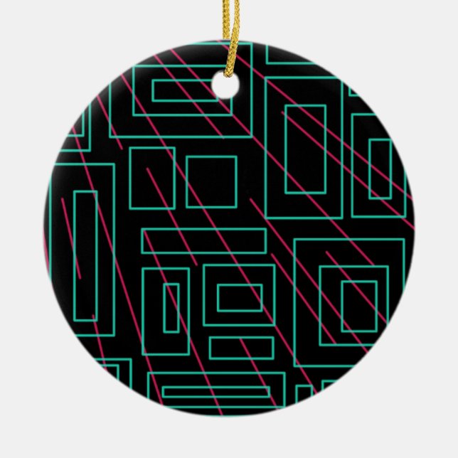 Adorno De Cerámica diseño de fondo negro (Frente)