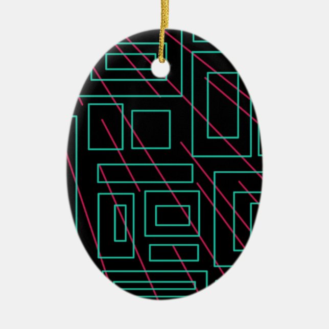 Adorno De Cerámica diseño de fondo negro (Frente)