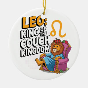 Adorno De Cerámica Diseño de Fun Zodiac Leo