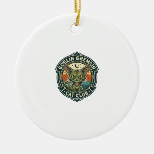Adorno De Cerámica Diseño de gatito lindo gato duende gremlin - Grem 