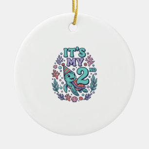 Adorno De Cerámica Diseño de grabado vintage de tortuga marina para s