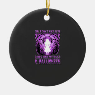 Adorno De Cerámica Diseño de Halloween Chicas como Brujas