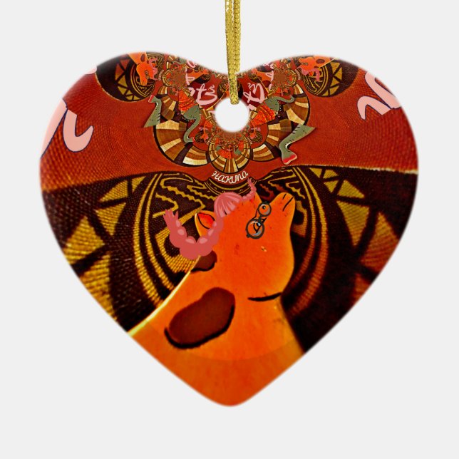 Adorno De Cerámica Diseño de imágenes divertidas de Giraffe (Frente)