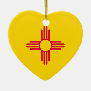 Adorno De Cerámica Diseño de la bandera de Nuevo México