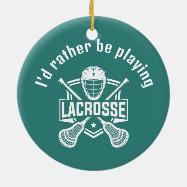 Adorno De Cerámica Diseño de Lacrosse  (Atrás)
