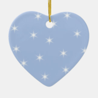 Adorno De Cerámica Diseño de las estrellas blancas y azules