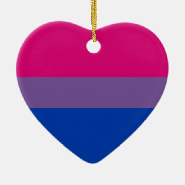 ADORNO DE CERÁMICA DISEÑO DE LAS HUELLAS DE ORGULLO BISEXUALES (Frente)