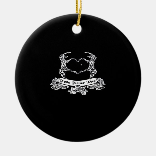 Adorno De Cerámica Diseño de mano de esqueleto (Frente)