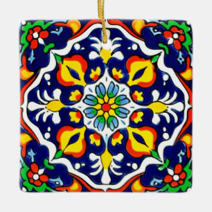 Adorno De Cerámica Diseño de mosaico Talavera Terracotta Mexicana No.