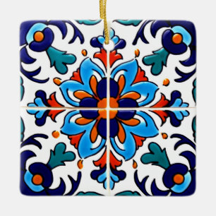 Adorno De Cerámica Diseño de mosaico Talavera Terracotta Mexicana No.