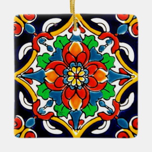 Adorno De Cerámica Diseño de mosaico Talavera Terracotta Mexicana No.