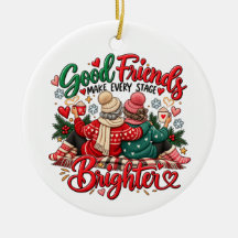 Diseño de Navidad acogedor de mejores amigos de in