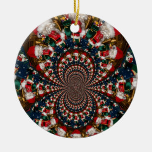 Adorno De Cerámica Diseño de Navidades especiales Santa Kaleidoscope