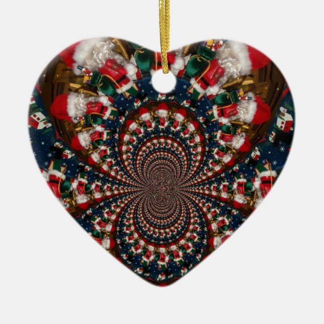 Adorno De Cerámica Diseño de Navidades especiales Santa Kaleidoscope (Frente)