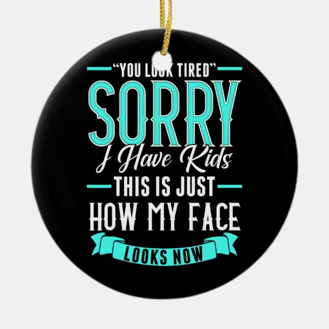 Adorno De Cerámica Diseño de padre de madre inspirado y padre relacio (Frente)