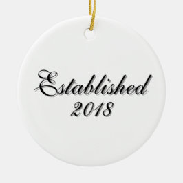 Adorno De Cerámica Diseño de Pareja Personalizado Año de Establecimie